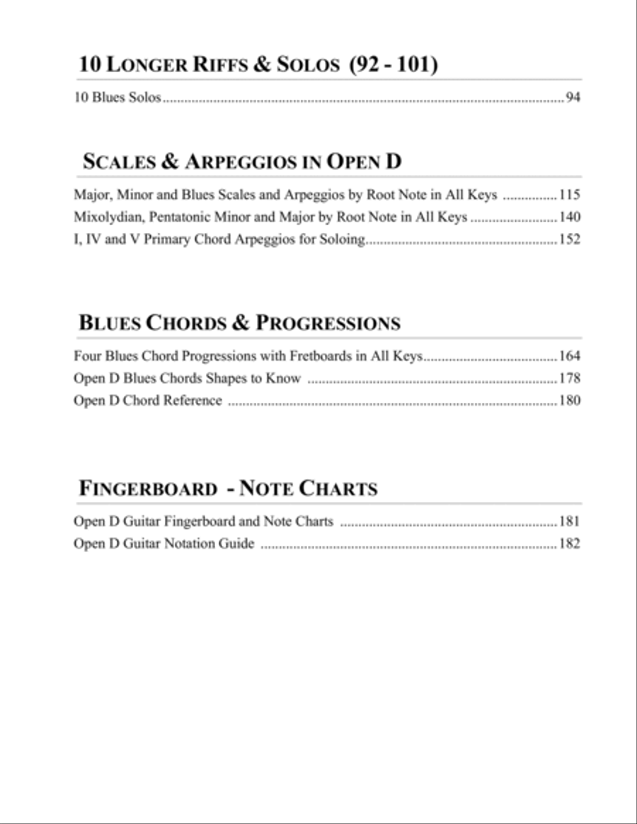 101 Blues Riffs and Solos in Open D Guitar Tuning (DADF#AD) image number null