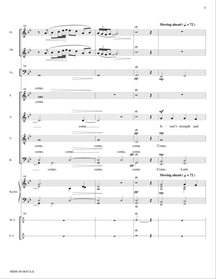 Come, Thou Long-Expected Jesus Choir scores gallery preview page 5