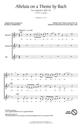 Book cover for Alleluia On A Theme By Bach (from Magnificat, BWV 243) (arr. Russell Robinson)