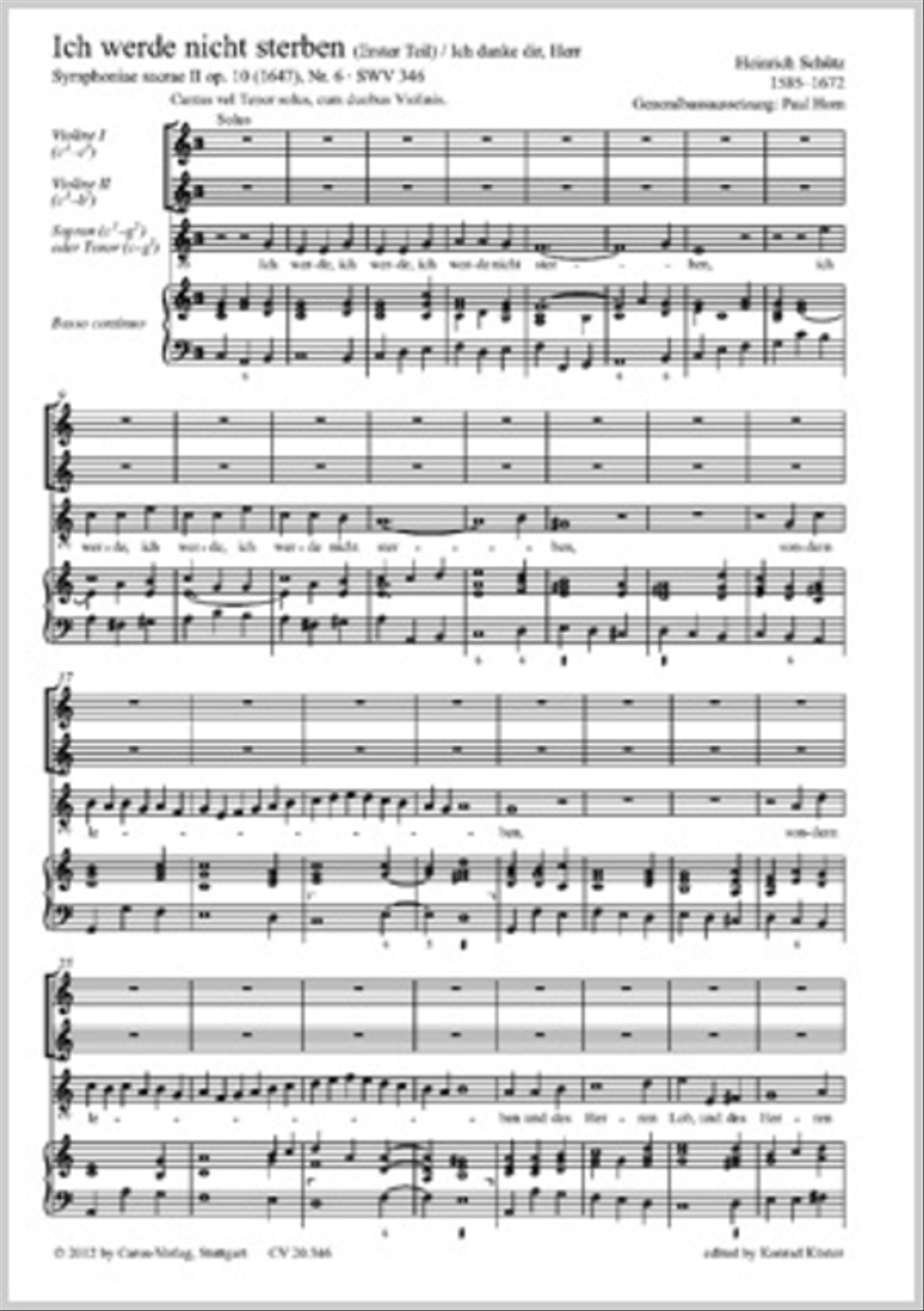 Ich werde nicht sterben (Erster Teil) Score scores gallery preview page 1