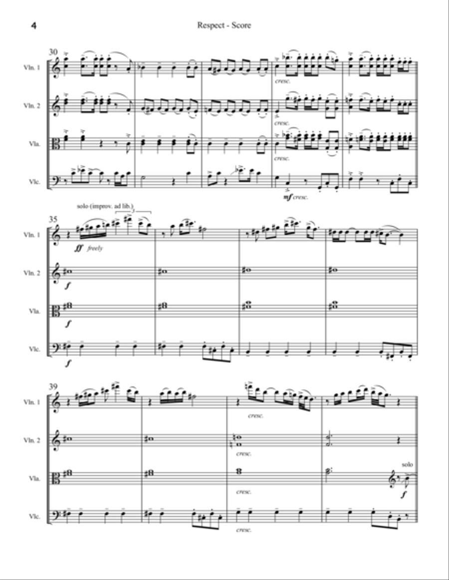 Respect String Quartet scores gallery preview page 4