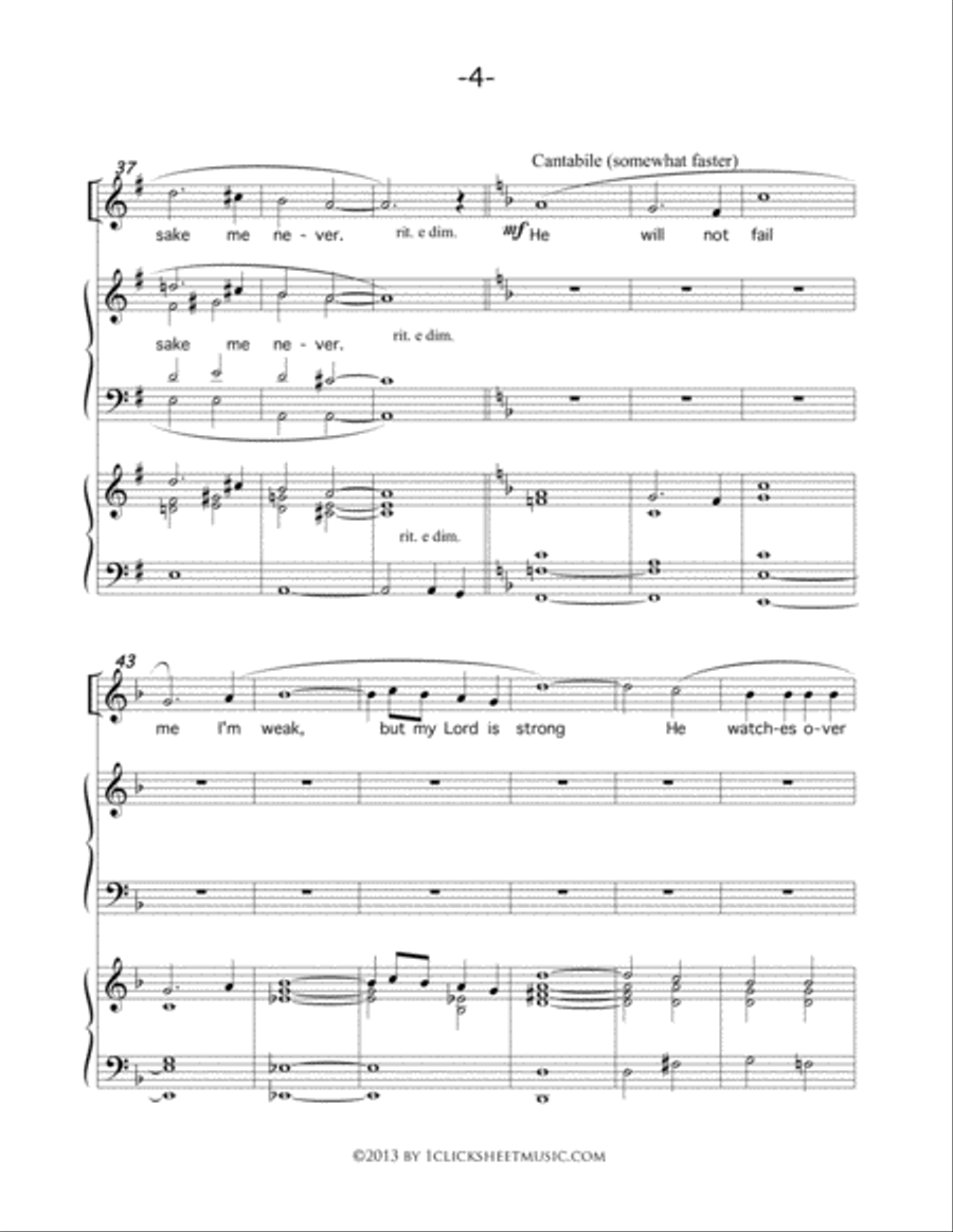 I Walk With God Conductor Score scores gallery preview page 4