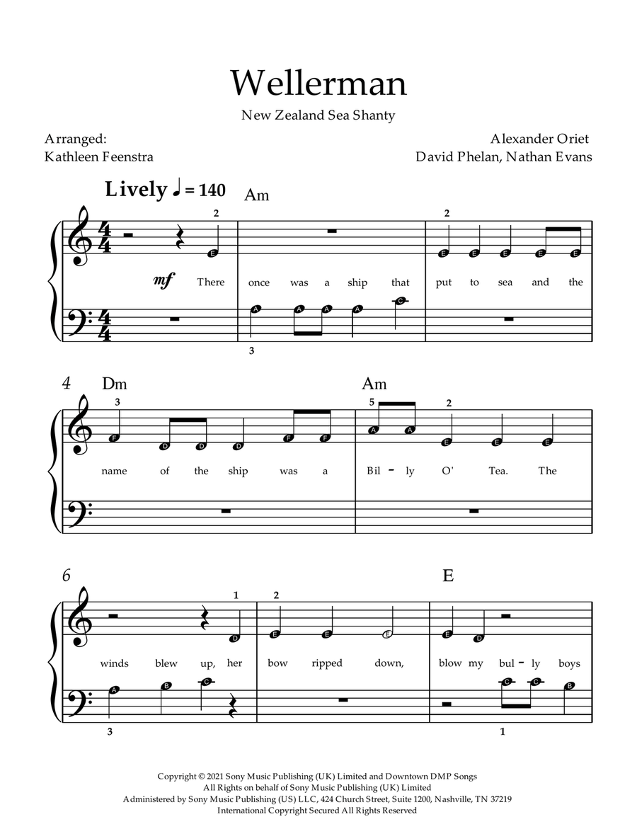 Wellerman Piano Method scores gallery preview page 2