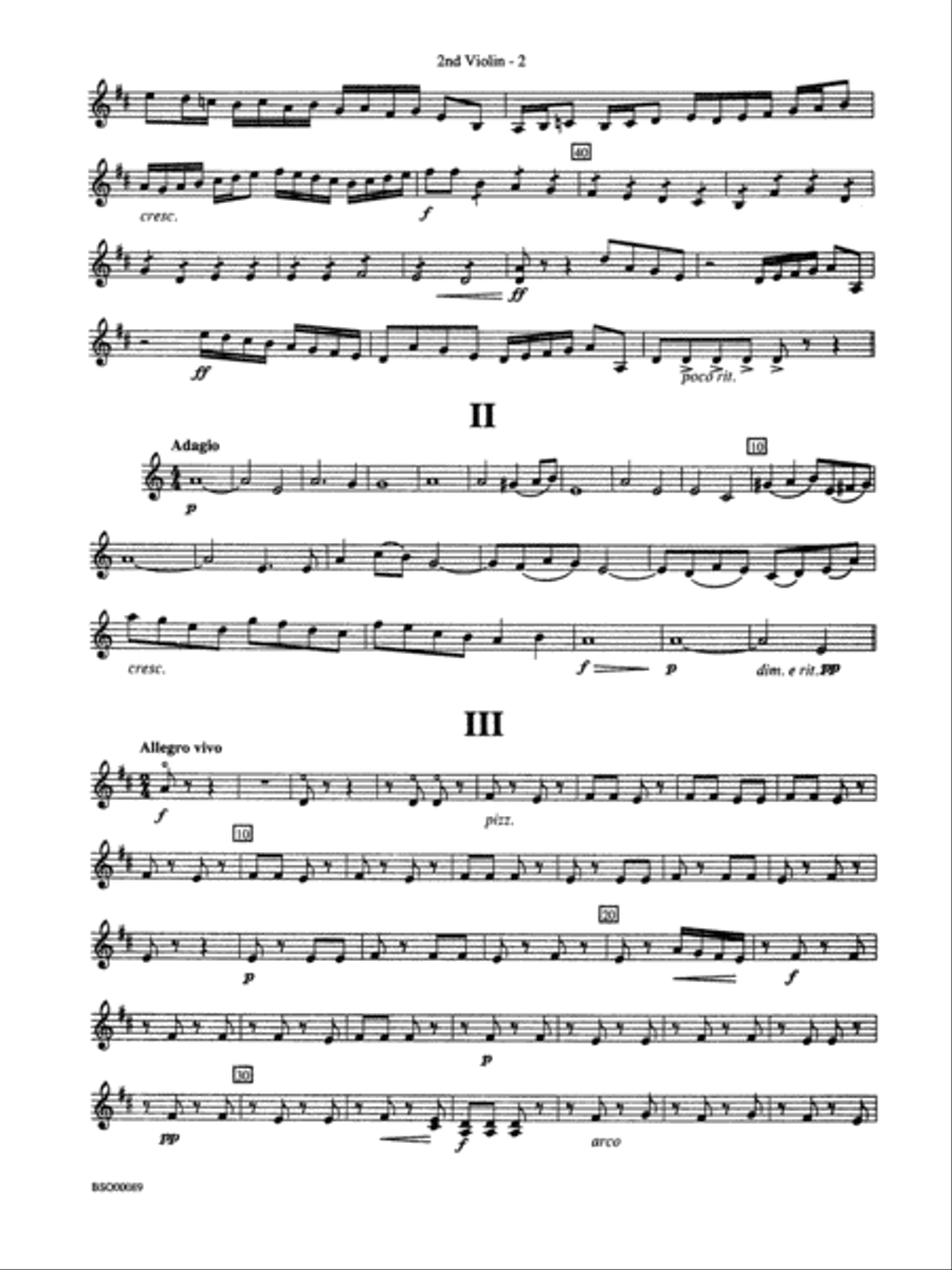 Queen Noor Suite: 2nd Violin String Orchestra scores gallery preview page 2