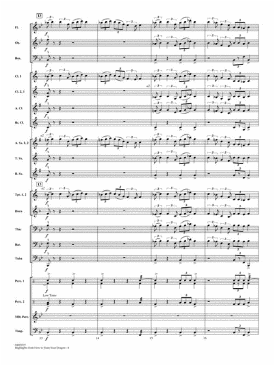 Highlights from How to Train Your Dragon Concert Band scores gallery preview page 6