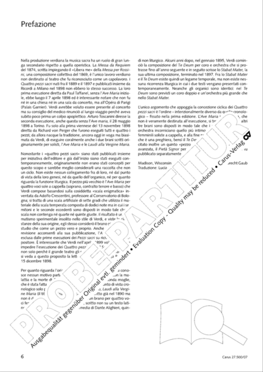 Quattro pezzi sacri Orchestra scores gallery preview page 7