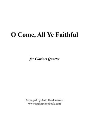 Book cover for O Come, All Ye Faithful - Clarinet Quartet