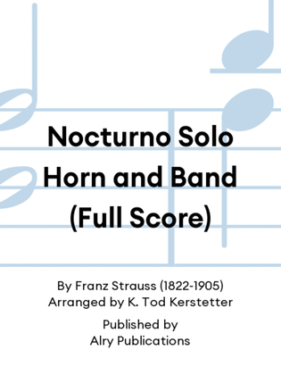 Nocturno Solo Horn and Band (Full Score)