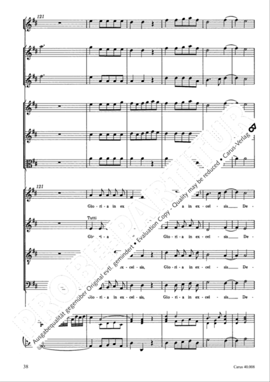 Introduzione e Gloria 4-Part scores gallery preview page 39