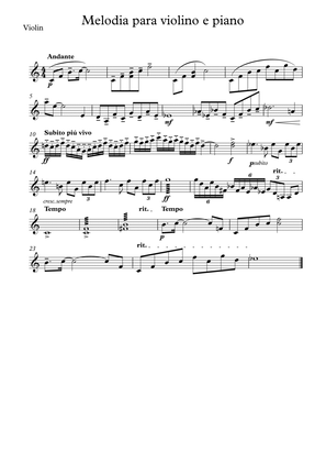 Song for Violin and Piano