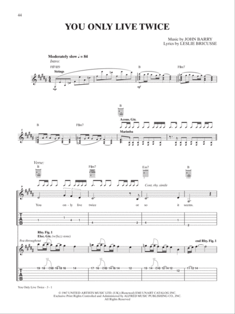 James Bond 007 Collection for Guitar Guitar Tablature scores gallery preview page 5