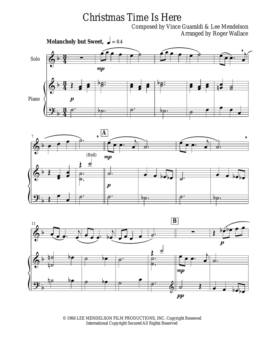 Christmas Time Is Here Flute Solo scores gallery preview page 3