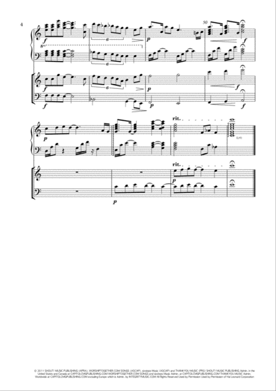 10,000 Reasons (Bless The Lord) Piano Trio scores gallery preview page 4
