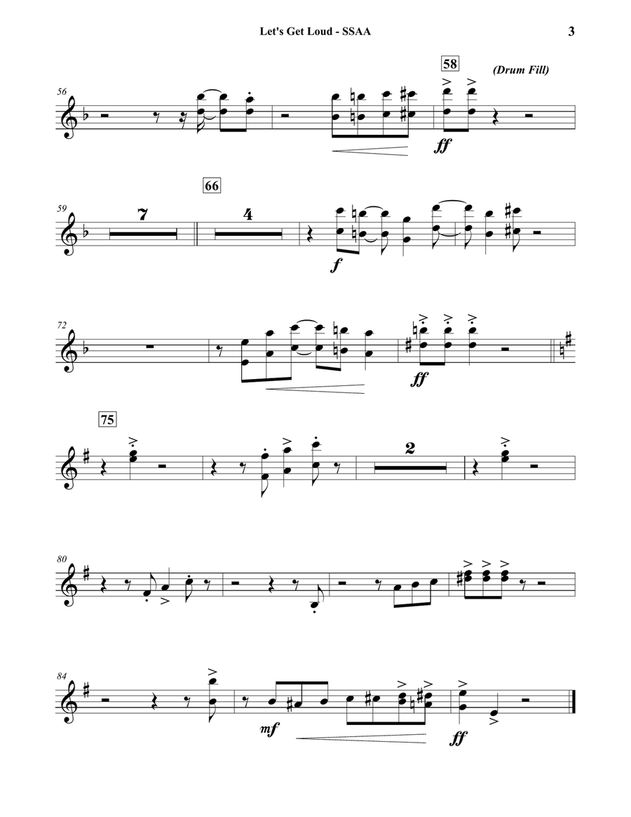 Let's Get Loud Concert Band scores gallery preview page 3