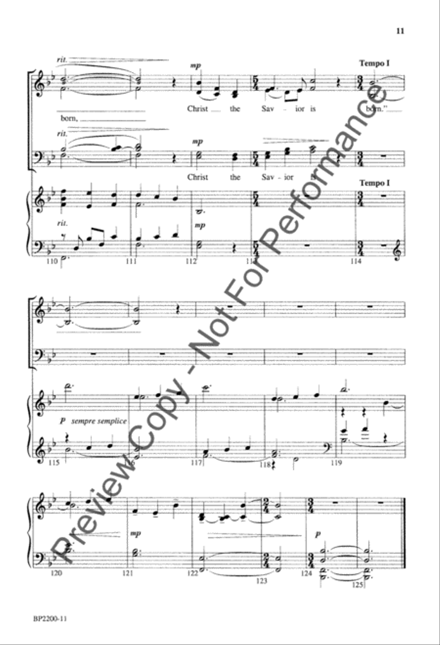 Silent Night - Forrest - SATB 4-Part scores gallery preview page 11