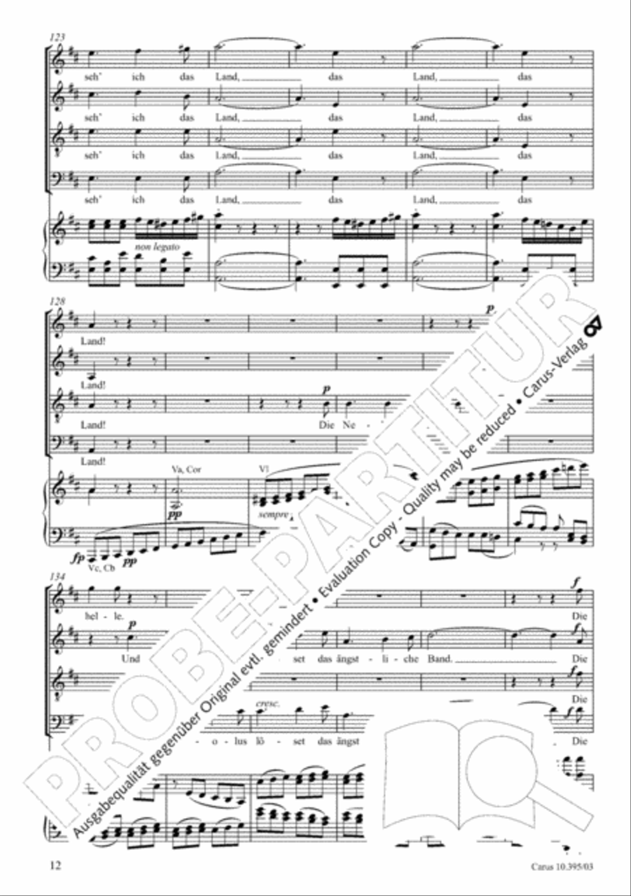 Calm Sea and Prosperous Voyage 4-Part scores gallery preview page 13