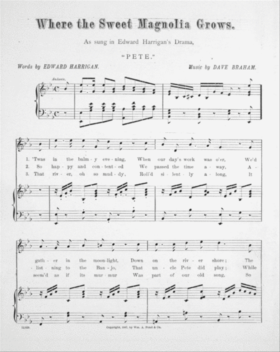 Where the Sweet Magnolia Grows Voice scores gallery preview page 2