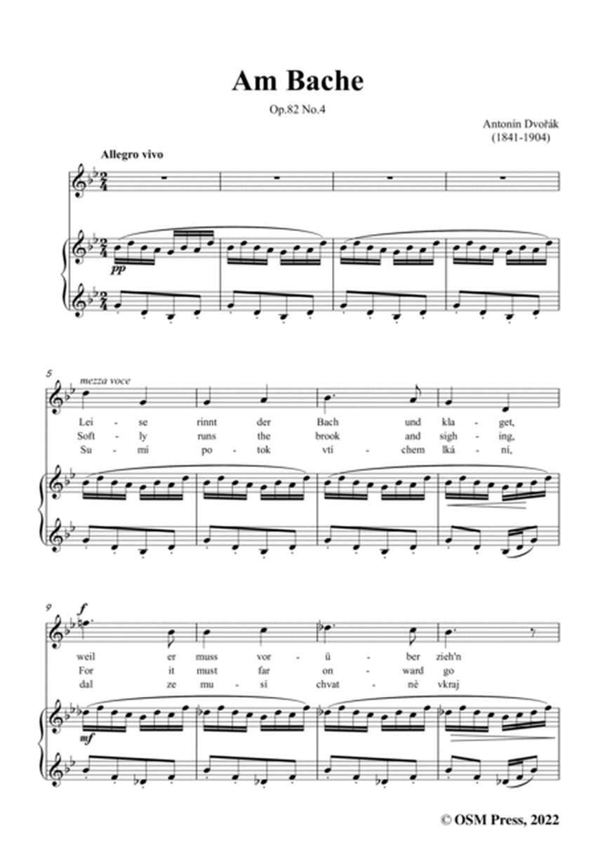 Dvořák-Am Bache,in g minor,Op.82 No.4,from 4 Songs,for Voice and Piano
