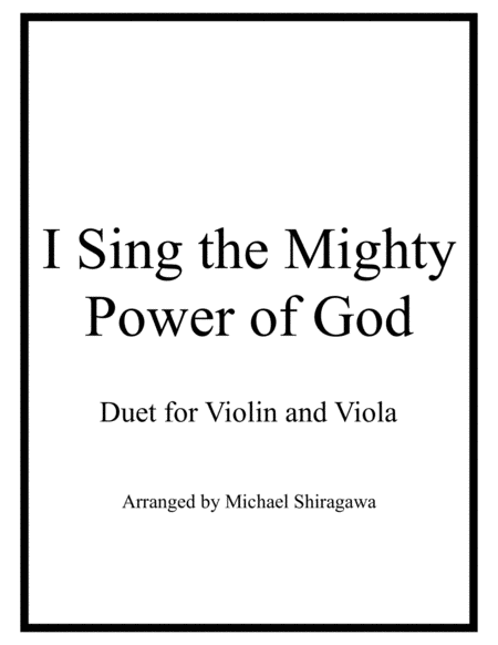 I Sing the Mighty Power of God - Violin/Viola Duet image number null