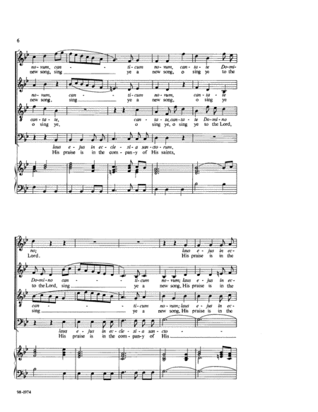 Cantate Domino / O Sing Ye to the Lord (Schuetz)