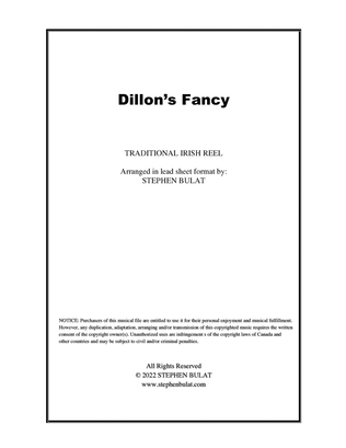 Book cover for Dillon's Fancy (Irish Traditional) - Lead sheet in original key of G