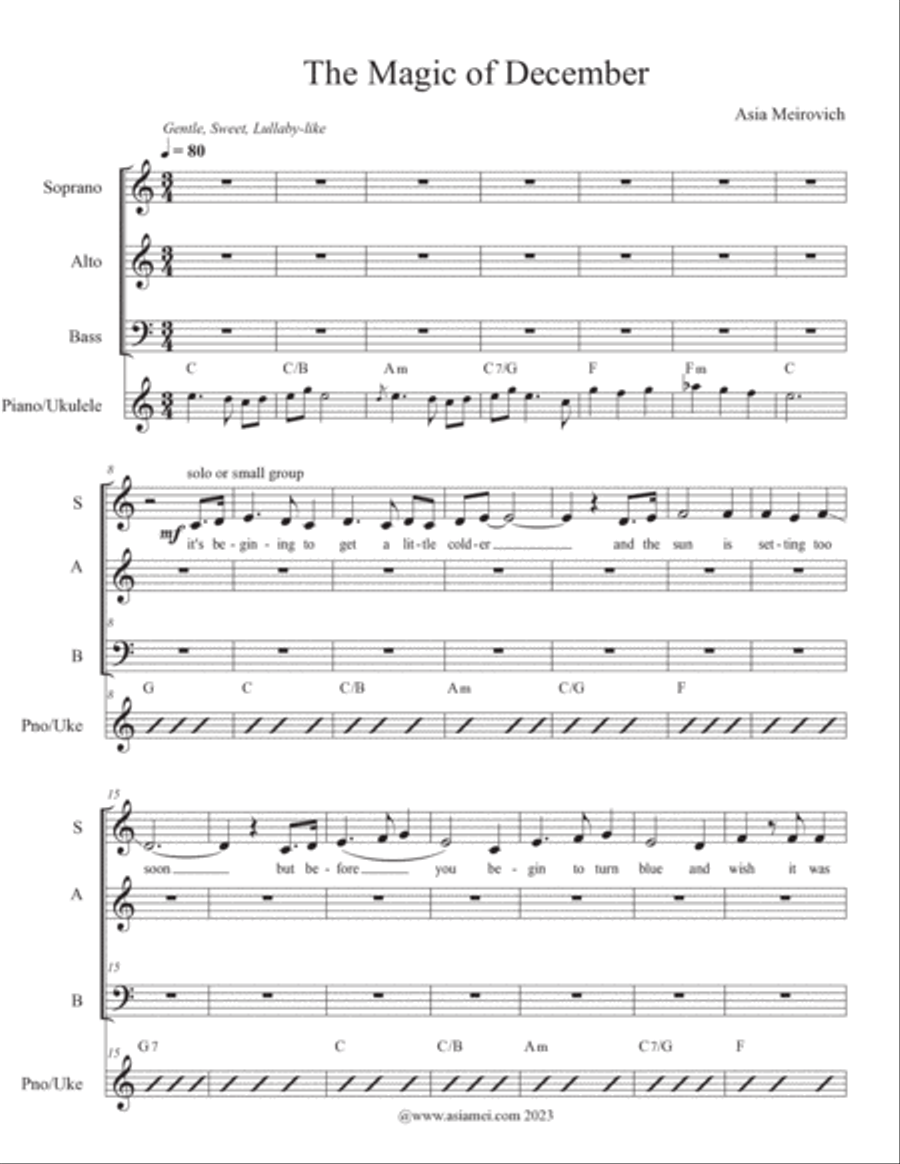 The Magic of December 3-Part scores gallery preview page 3