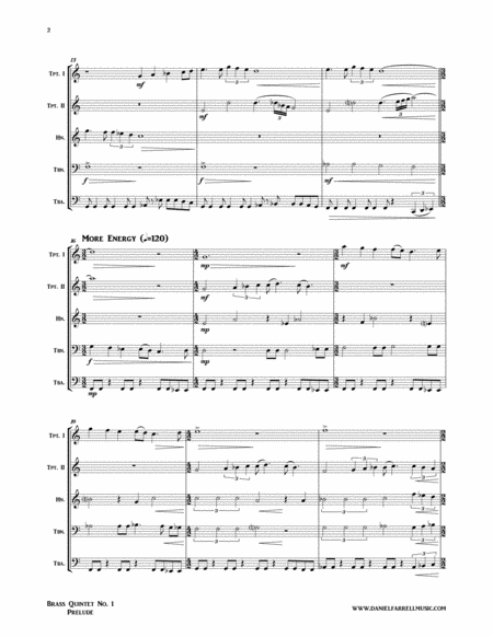 Brass Quintet No. 1 "Dante's Journey" - (Op. 9) image number null