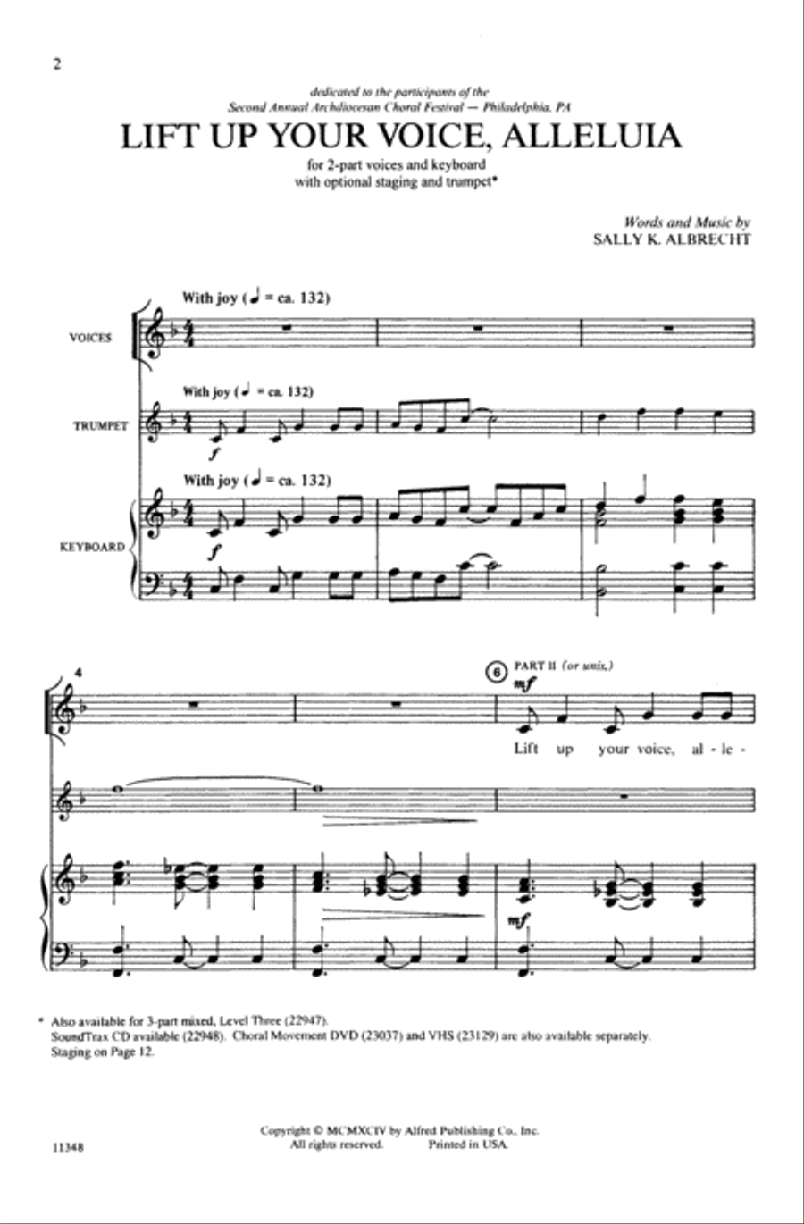 Lift Up Your Voice, Alleluia Choir scores gallery preview page 1