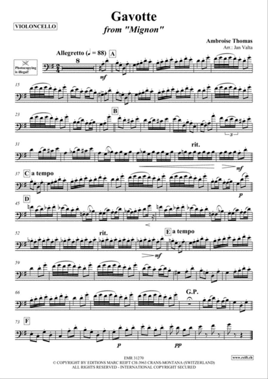 Gavotte Piano Accompaniment scores gallery preview page 2