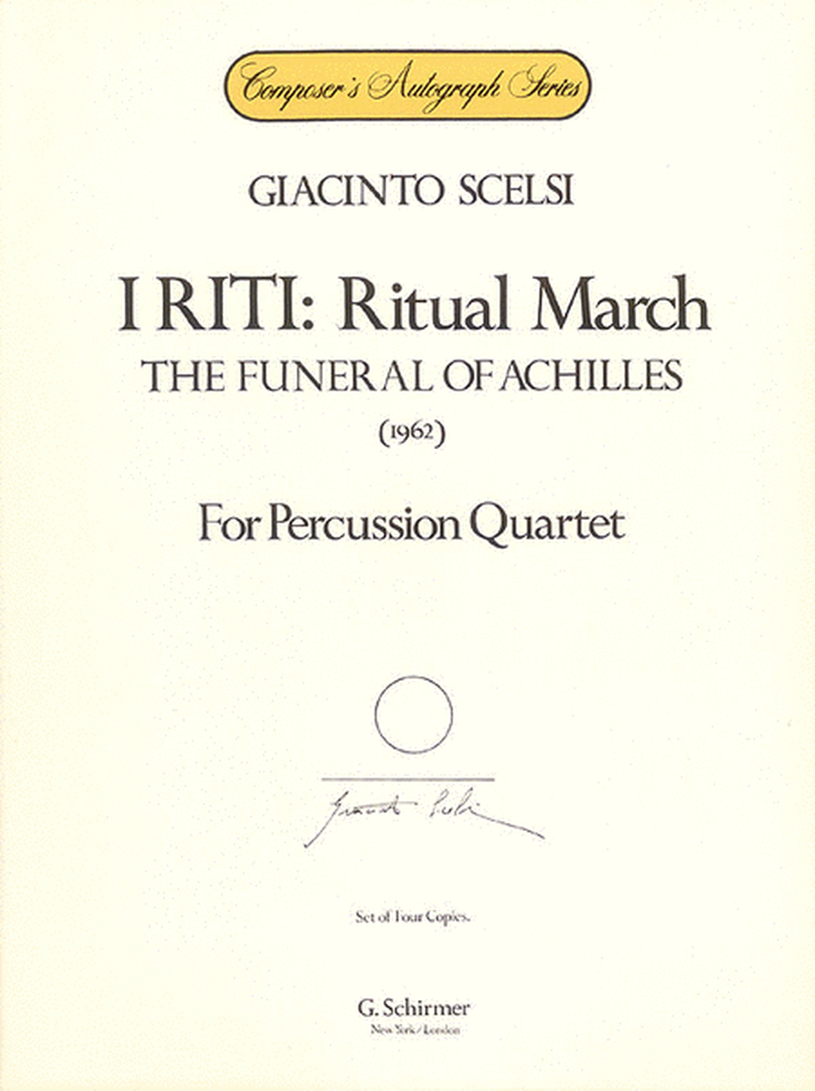 I Riti: Ritual March - The Funeral of Achilles