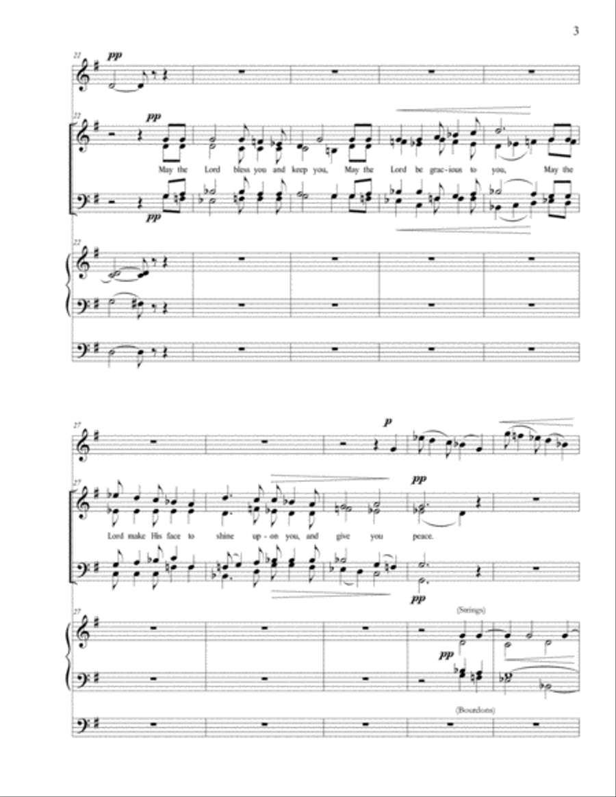 May the Lord Bless You and Keep You 4-Part scores gallery preview page 5