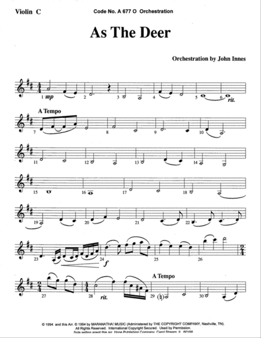 As the Deer As the Deer Choir scores gallery preview page 17