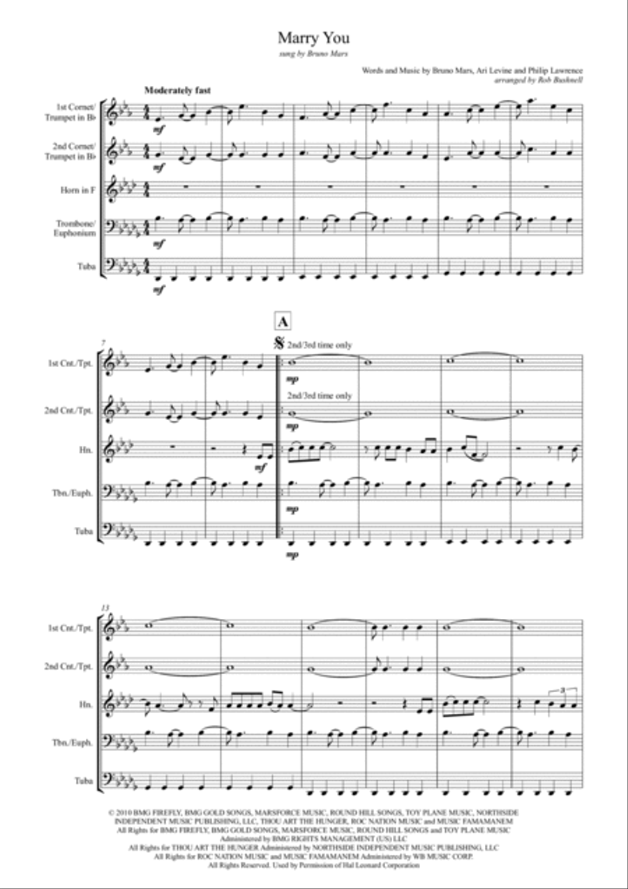 Marry You Baritone Horn TC scores gallery preview page 3