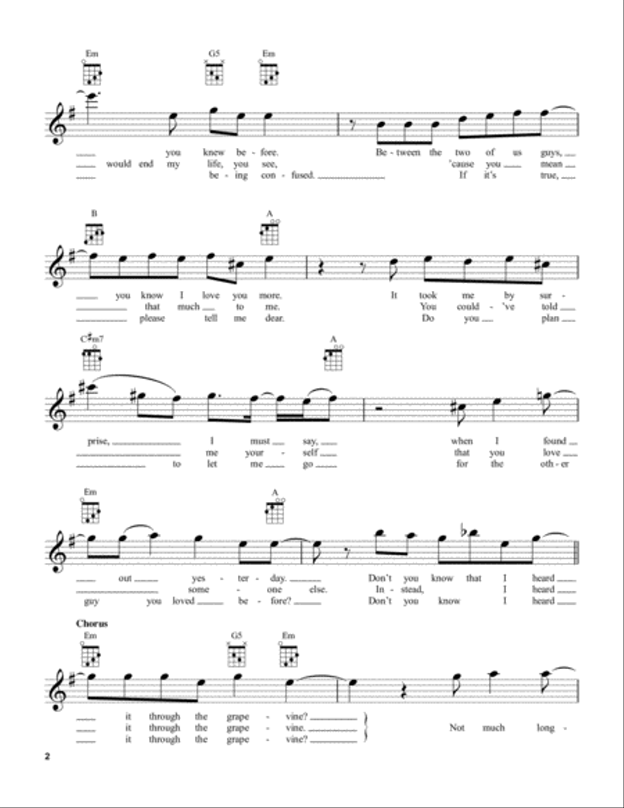 I Heard It Through The Grapevine Ukulele scores gallery preview page 2