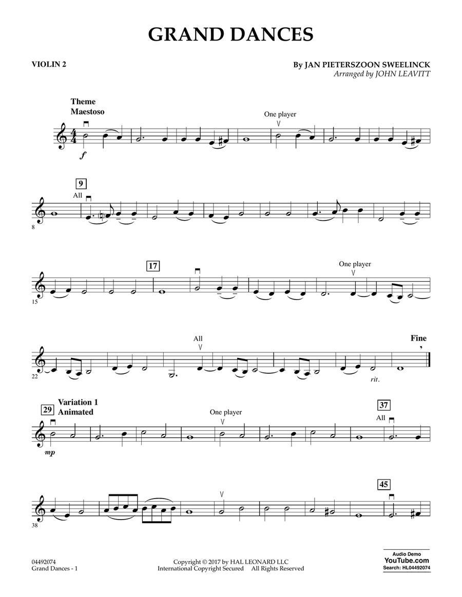 Grand Dances - Violin 2