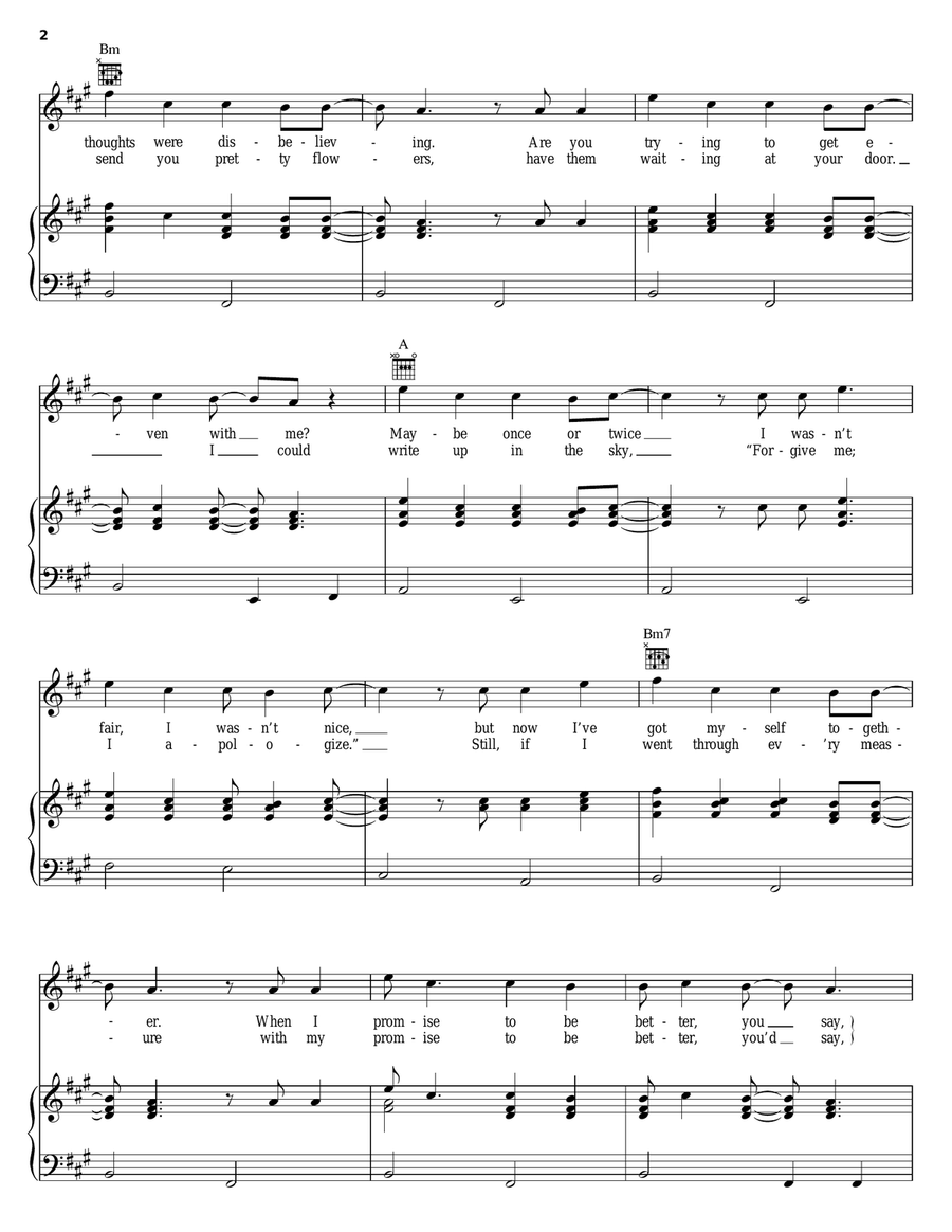 I'll Believe You When I'll Believe You When Piano, Vocal, Guitar scores gallery preview page 2