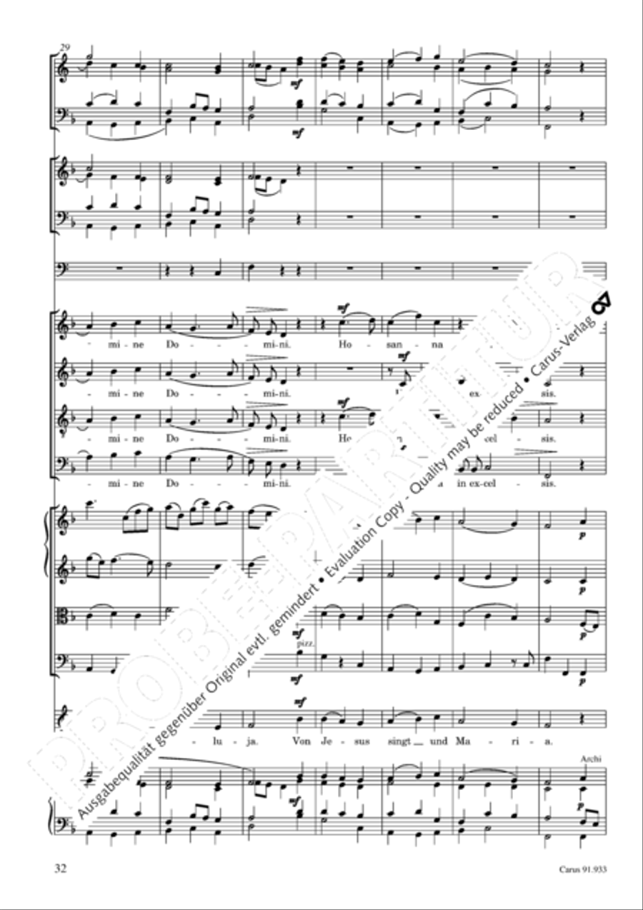 Missa carminum 4-Part scores gallery preview page 35