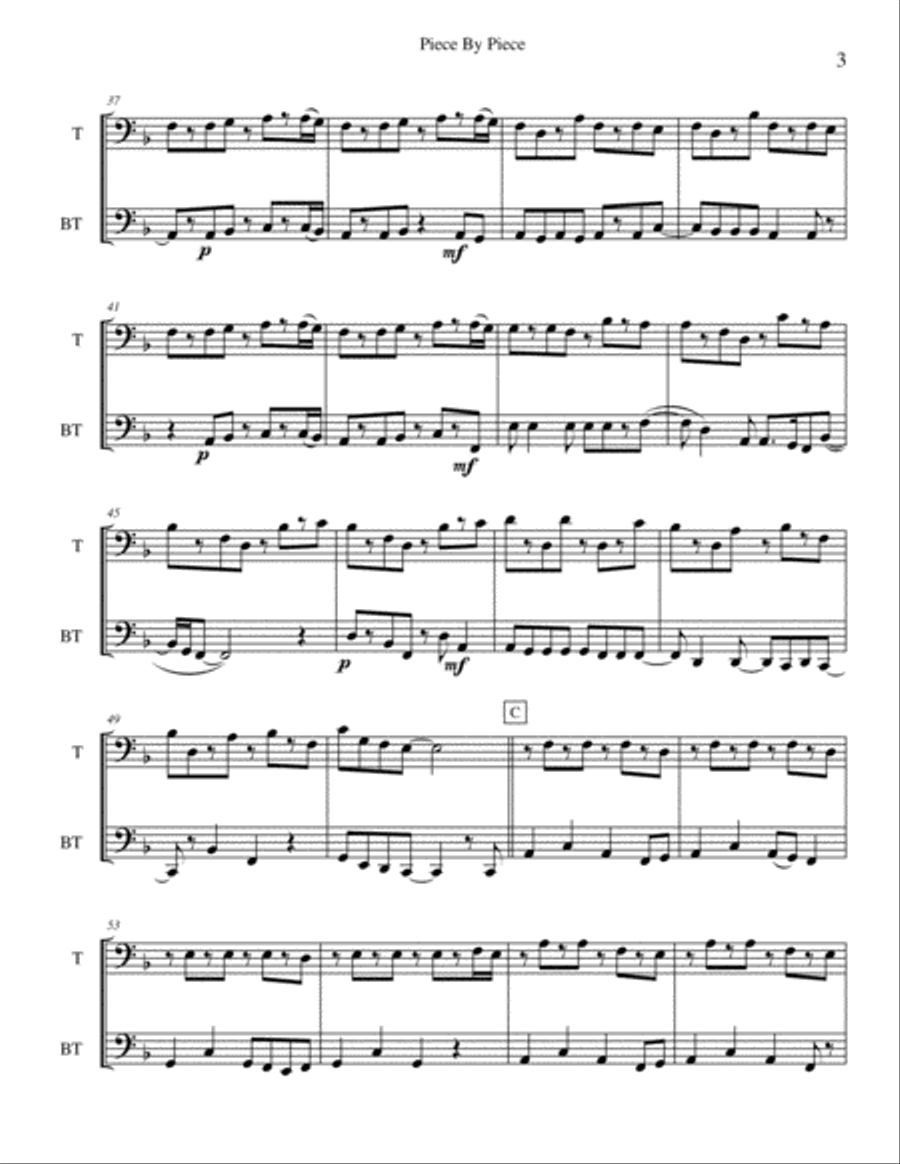 Piece By Piece Brass Ensemble scores gallery preview page 3