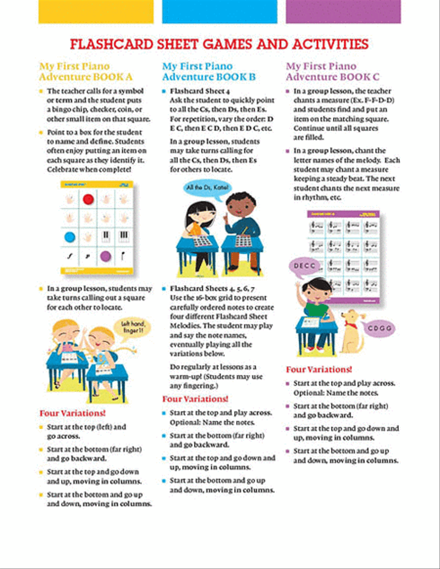 My First Piano Adventure® Flashcard Sheets Piano Method scores gallery preview page 5
