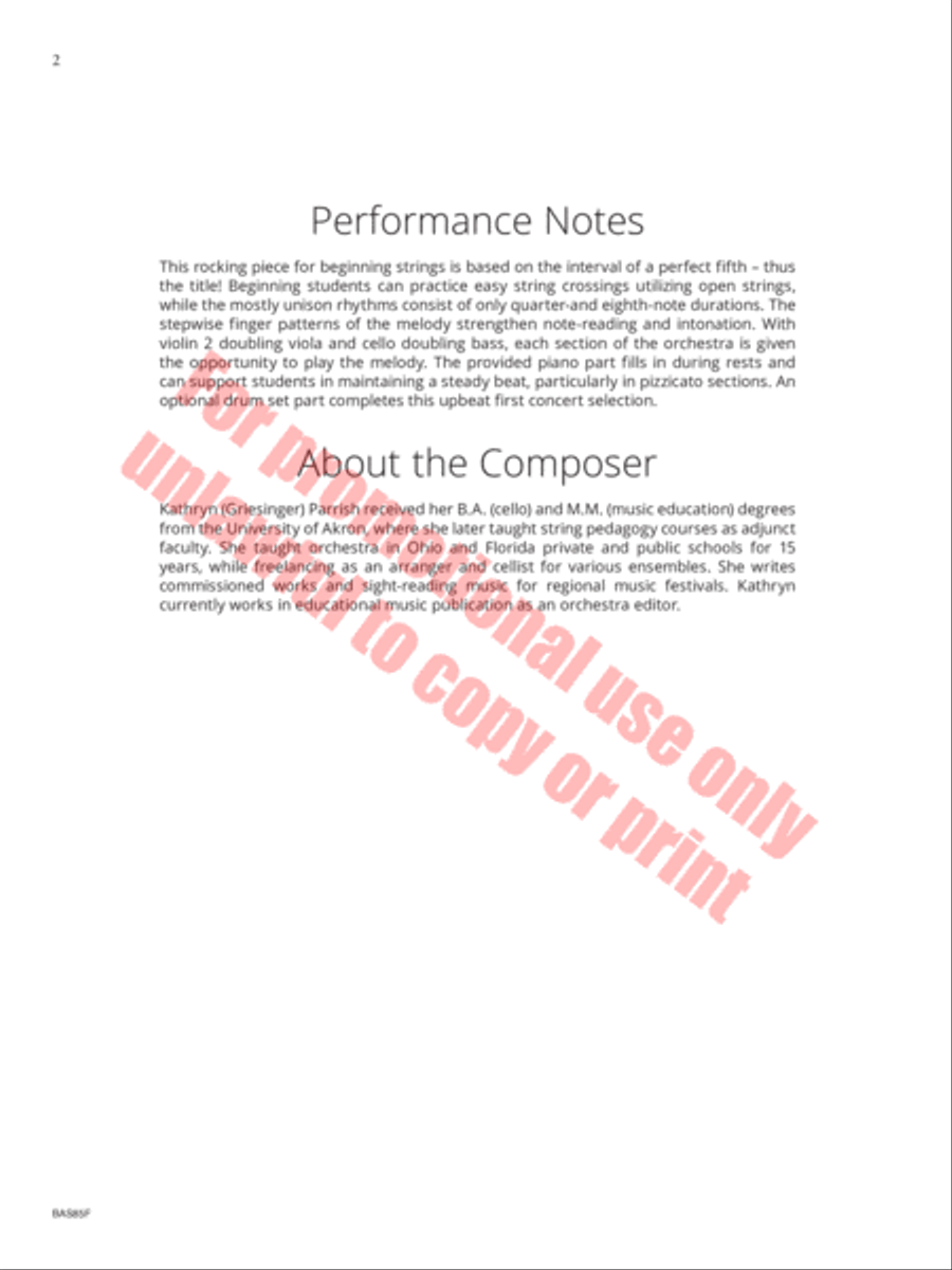 5th Avenue Rock 5th Avenue Rock String Orchestra scores gallery preview page 3