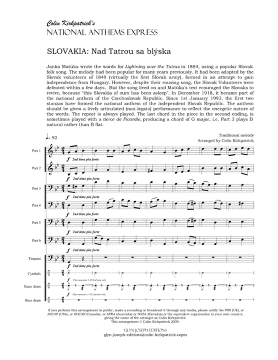 Slovakia National Anthem: Nad Tatrou sa blýska image number null