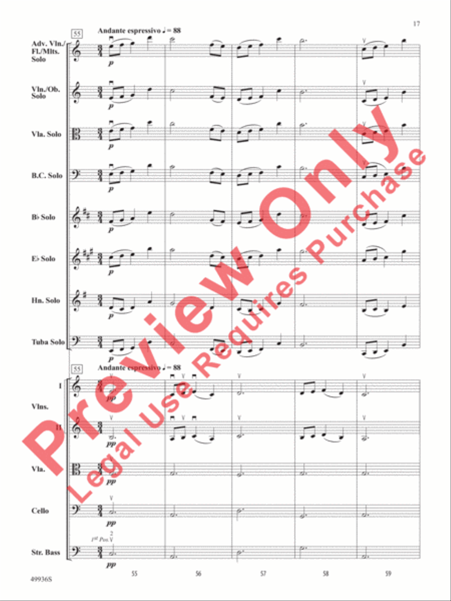 A Chameleon Concerto String Orchestra scores gallery preview page 18