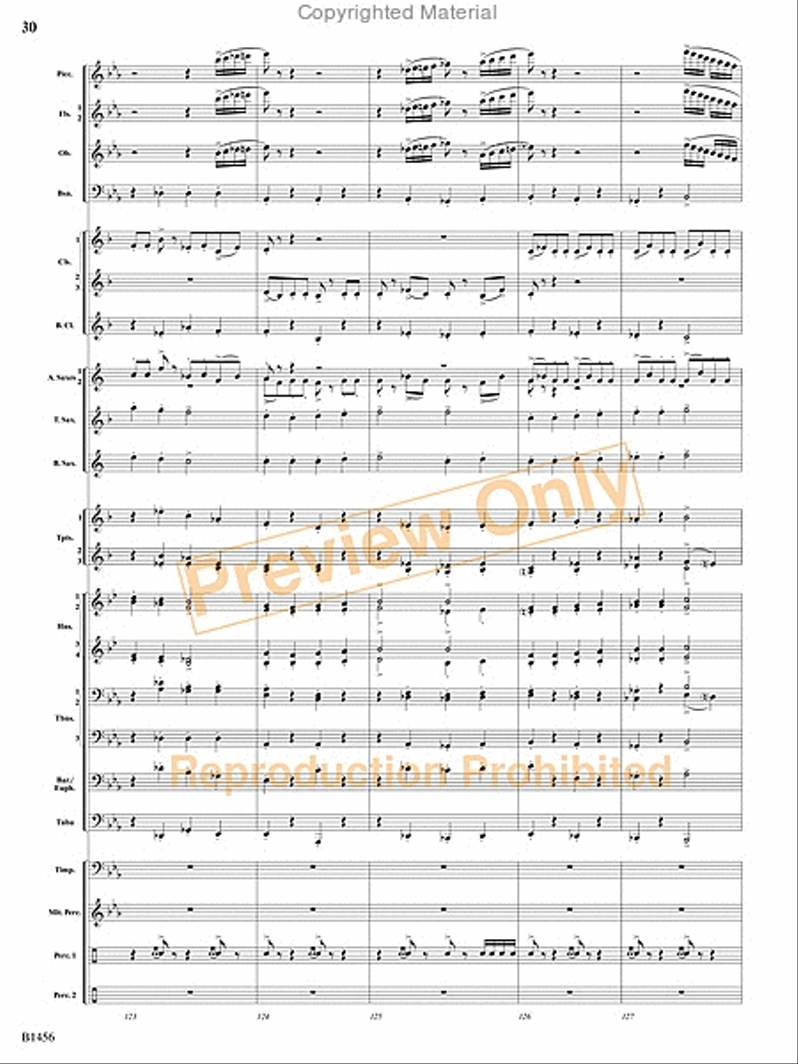 Overture to a Winter Celebration Concert Band scores gallery preview page 65
