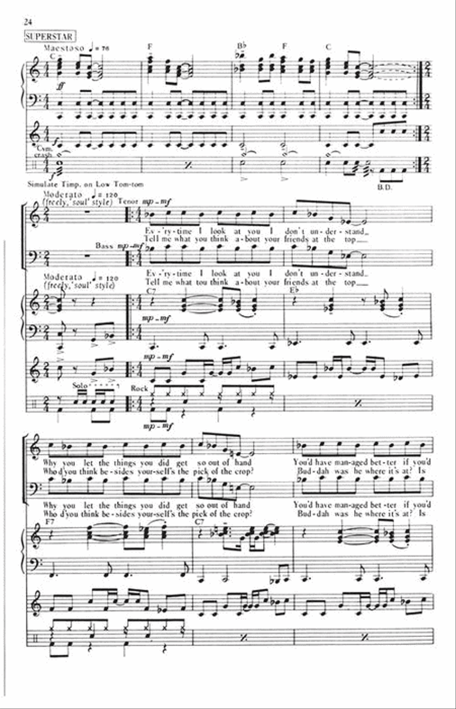 Jesus Christ Superstar, Selections from 4-Part scores gallery preview page 8