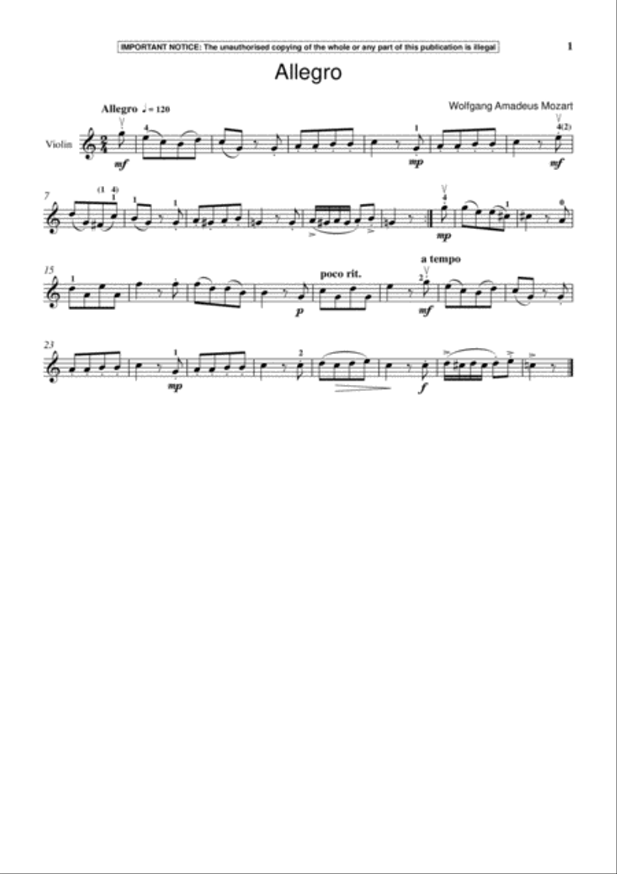 Allegro Allegro School and Community scores gallery preview page 1