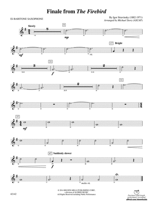 Finale from The Firebird: E-flat Baritone Saxophone