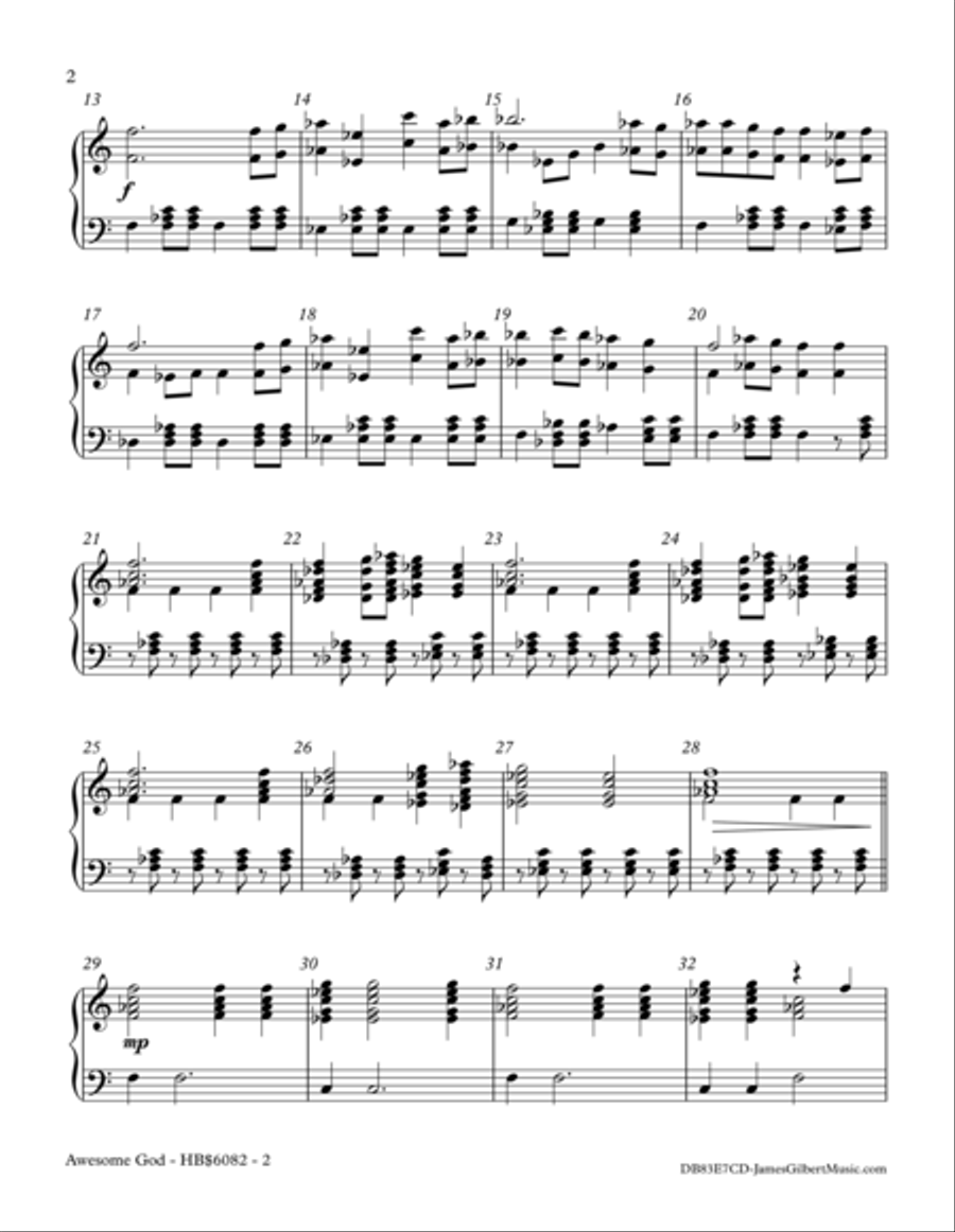 Awesome God Small Ensemble scores gallery preview page 2