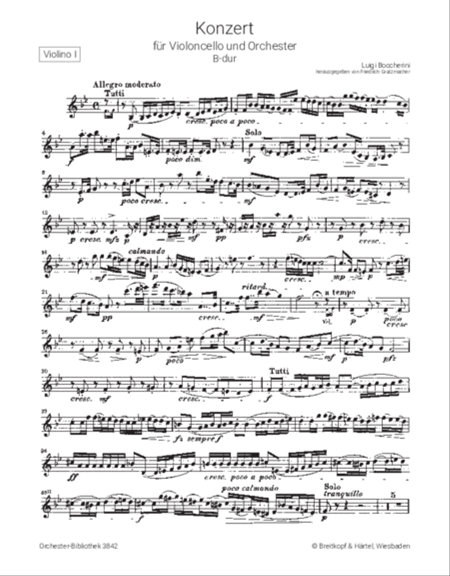 Violoncello Concerto in B flat major Orchestra scores gallery preview page 2