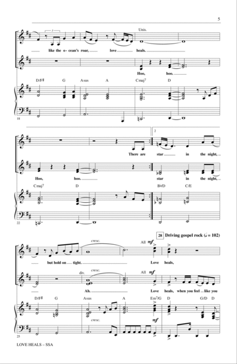 Love Heals Love Heals SSA scores gallery preview page 3