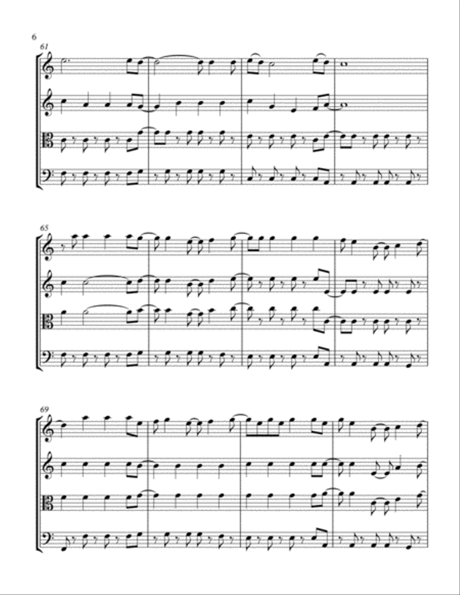 Viva La Vida String Quartet scores gallery preview page 6